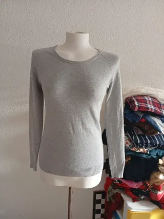 Jersey gris de manga larga