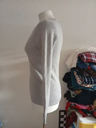 Jersey gris de manga larga