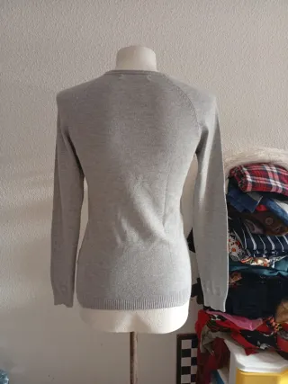 Jersey gris de manga larga