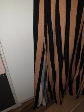 Vestido midi rayas marrones y negras