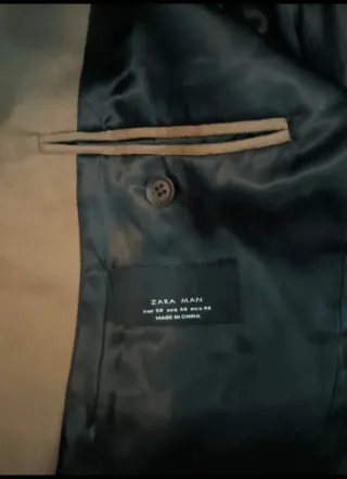 Blazer Zara Antelina Beige Hombre