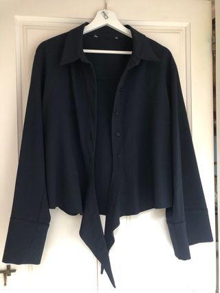 Camisa azul Marino de algodón