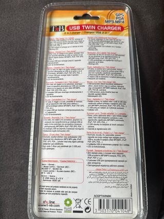 Cargador Doble USB TB para Coche