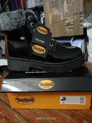Stivaletti Dockers by Gerli n. 36 neri lucidi