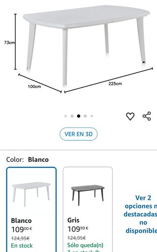 Mesa Extensible Jardin hasta 225 cm