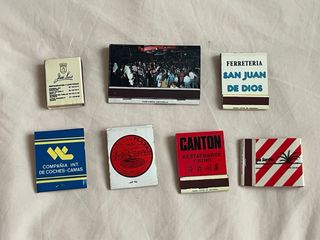 Lotto di 7 scatole di fiammiferi d'epoca