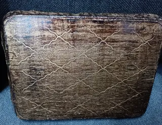 Bandeja antigua decorada madera