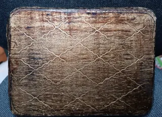 Bandeja antigua decorada madera