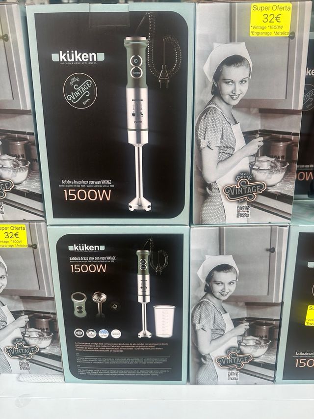 Batidora Brazo Inox Vaso Küken 1500W Vintage