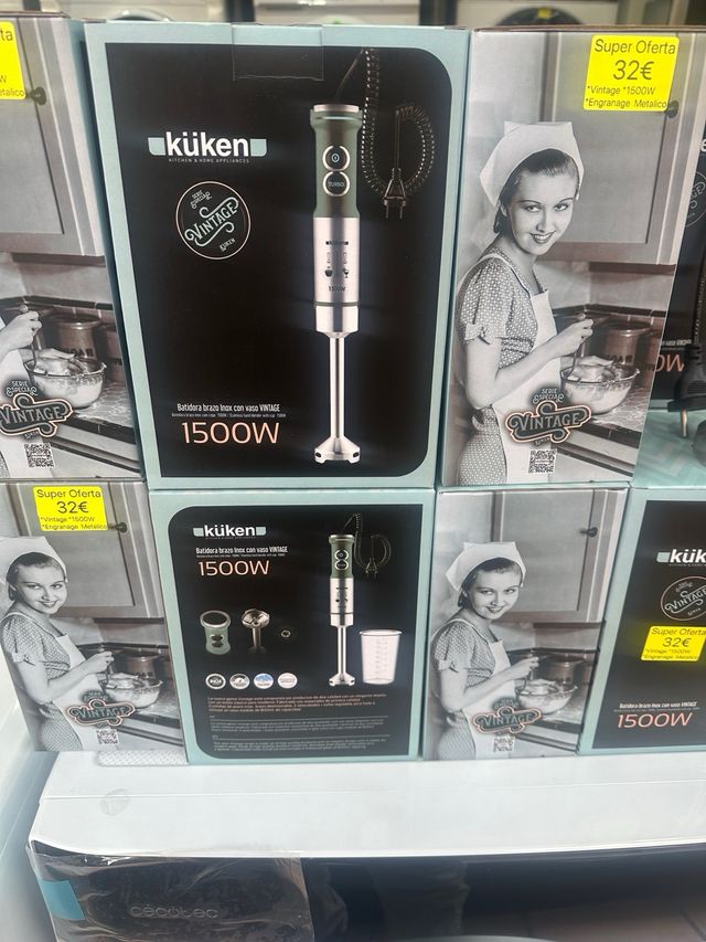Batidora Brazo Inox Vaso Küken 1500W Vintage