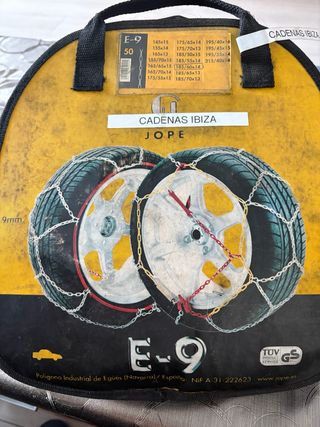 Cadenas Nieve E-9  50 Seat Ibiza. No hago envíos.