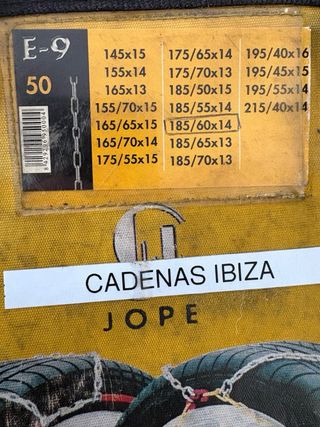 Cadenas Nieve E-9  50 Seat Ibiza. No hago envíos.