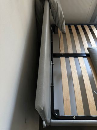 Letto contenitore alzante ecopelle grigia