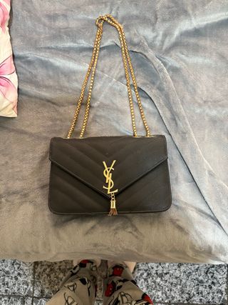 Bolso Saint Laurent Negro y Dorado