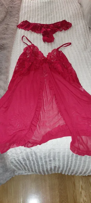 Conjunto Lencería Rojo Talla L