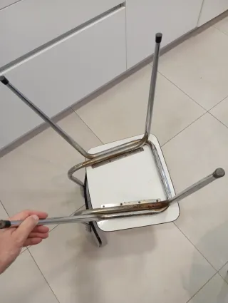 Silla cocina vintage madera y metal