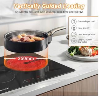 Placa Vitrocerámica AMZCHEF 3 fuegos / F1