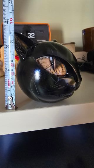 Scultura gatto in resina nera