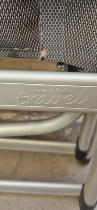 2 Sedie da Giardino Pieghevoli Grigie a 5 Posizioni