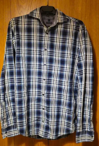 Camisa Tommy Hilfiger M Cuadros Azul