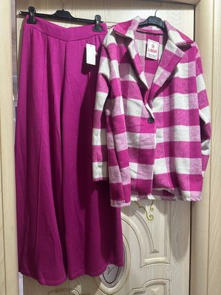 Completo donna LSDP rosa e bianco