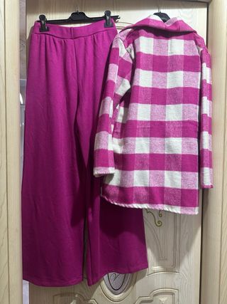 Completo donna LSDP rosa e bianco