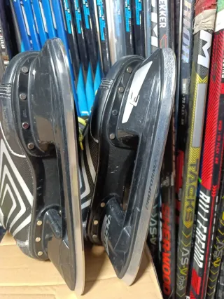 Patines Hielo Hockey Bauer  X700 cordones amarillo