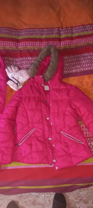 Conjunto esquí niña rosa.