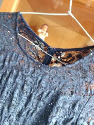 Vestido fiesta lentejuelas azul Talla L