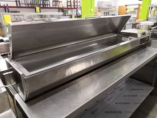 Vitrina de ingredientes de acero inoxidable