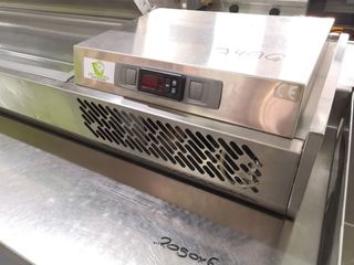 Vitrina de ingredientes de acero inoxidable