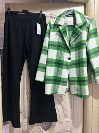 Completo donna LSDP giacca e pantaloni a quadri