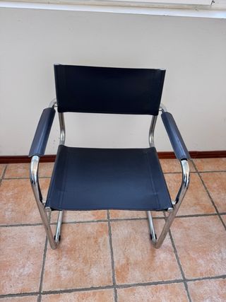 Sedie da ufficio nere e argento - 6 disponibili