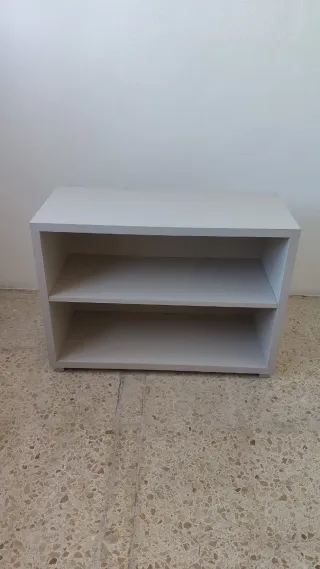 Mueble modular madera blanco y marrón