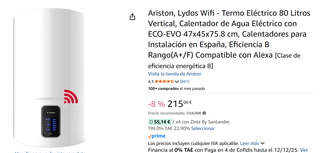 Ariston Lydos Wifi Termo Eléctrico 80L