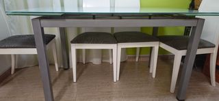 Mesa Comedor Cristal Extensible
