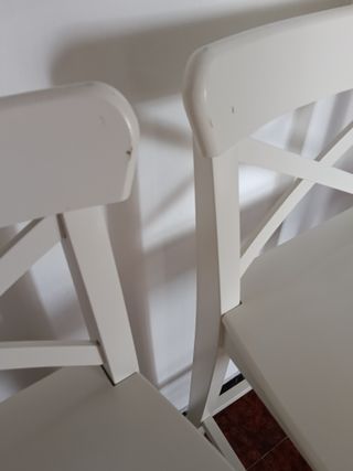 Taburete alto madera blanco Ikea