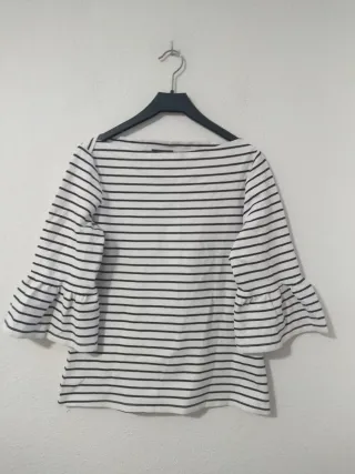 Blusa Adolfo Dominguez Rayas Manga Campana