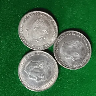 Monedas Plata 1966 Franco Variantes