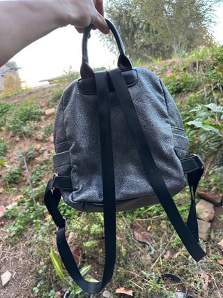 Mochila Valentino Negra y Plateada