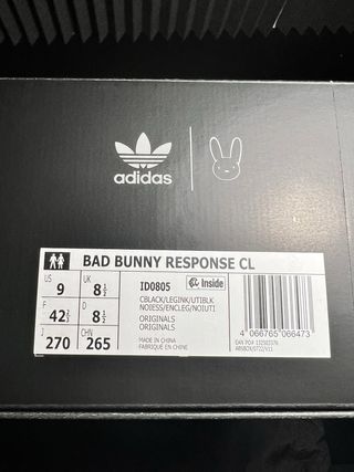Adidas Response CL Bad Bunny Negro Talla 42.5