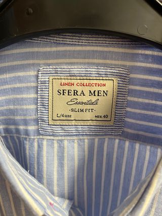 Camisa Sfera Rayas Azul Talla L