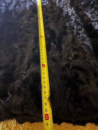 Abrigo de piel negro