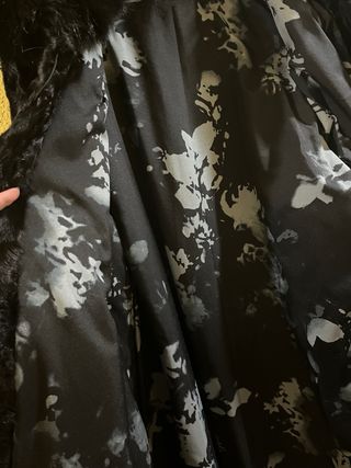 Abrigo de piel negro