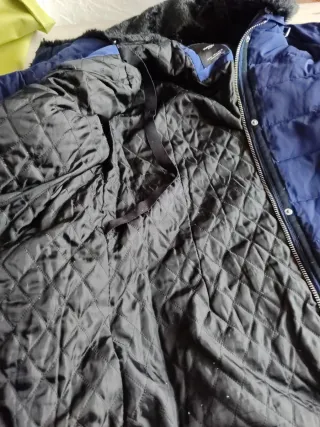 Abrigo Mango Mujer Talla XL Azul