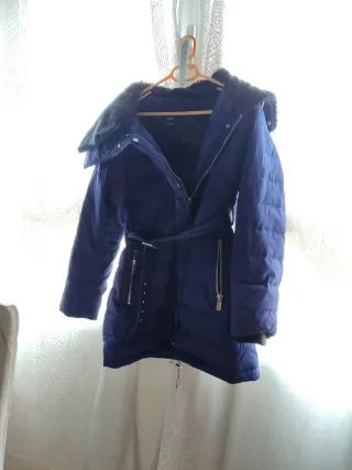 Abrigo Mango Mujer Talla XL Azul