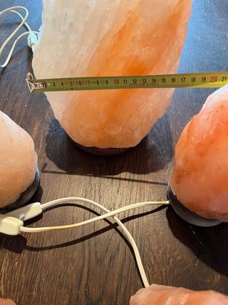 Lote 5 lámparas de sal (4 pequeñas, 1 grande)