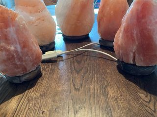 Lote 5 lámparas de sal (4 pequeñas, 1 grande)