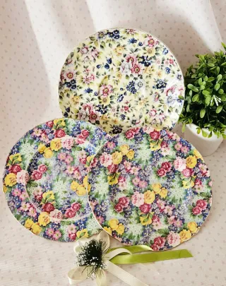 Set di piatti inglesi da tea decoro chinz