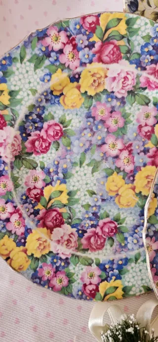 Set di piatti inglesi da tea decoro chinz